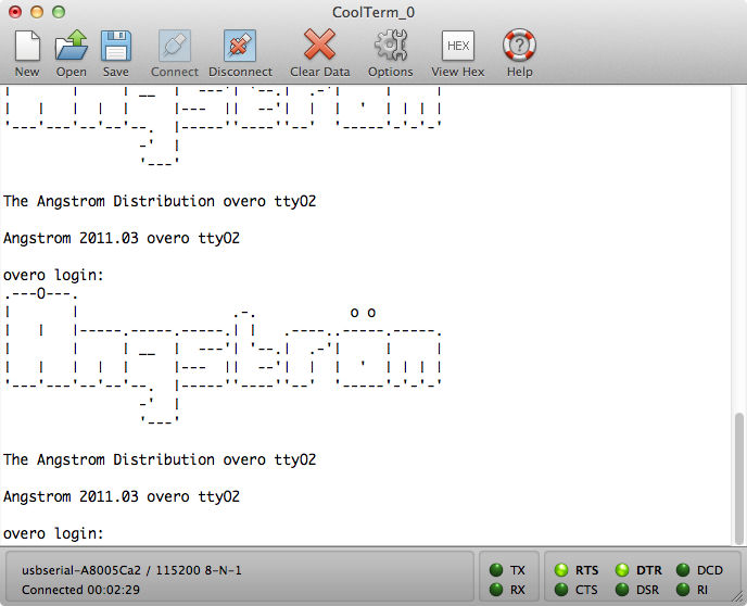 coolterm macos serial settings